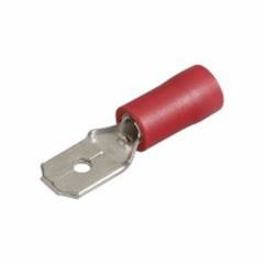 RED MALE SPADE TERMINAL 6.3MM (100)